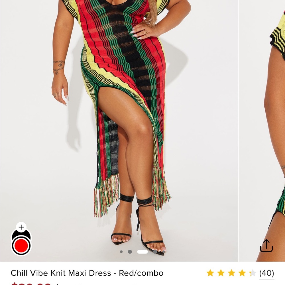 Fashion Nova Green Asymmetrical Sundress Sleeveless V-neck♥️💛💚🖤 - Picture 3 of 3